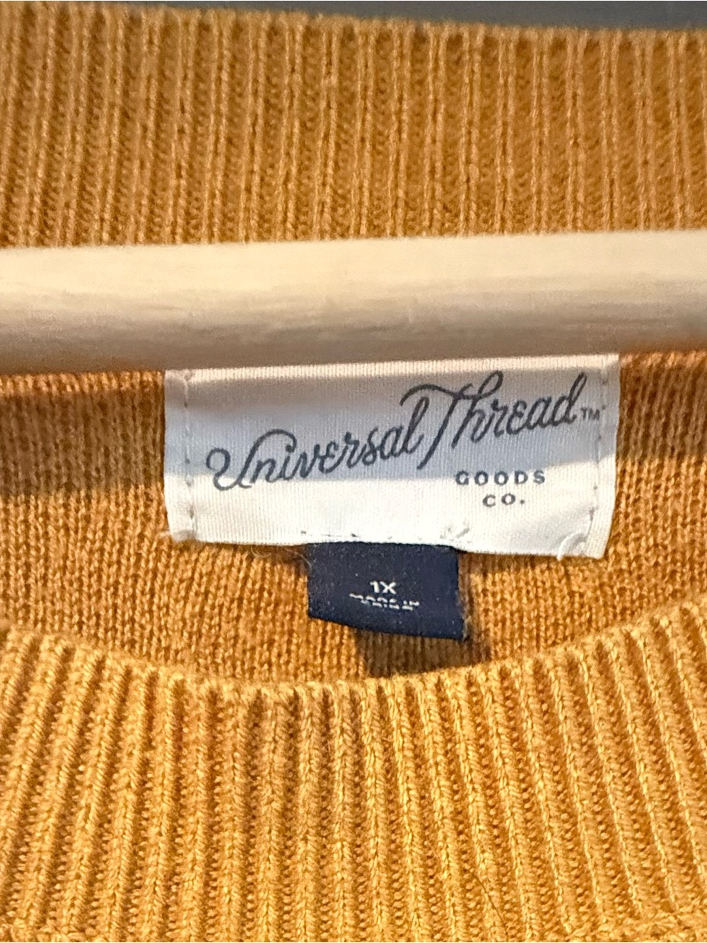 Universal Thread Mustard Drop-Shoulder Crewneck Sweater - Picture 3 of 7